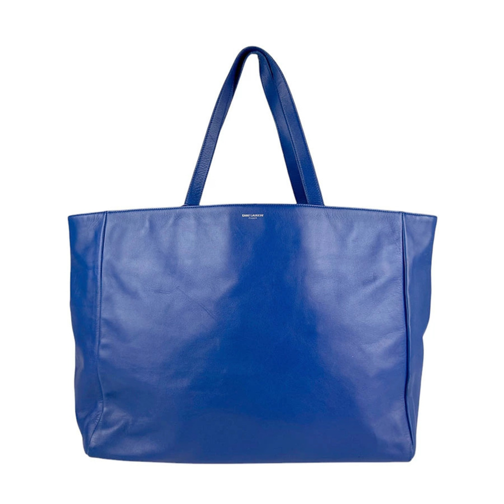 Saint Laurent Handbag Veau Lisse Leather Blue